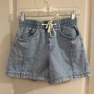 NWOT Universal Thread Women Elastic Waist Pull Up Denim Jean Shorts Size X-Small